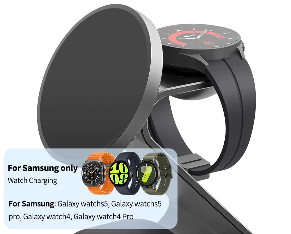 3-in-1 Foldable Wireless Charger for Samsung and Galaxy Watch